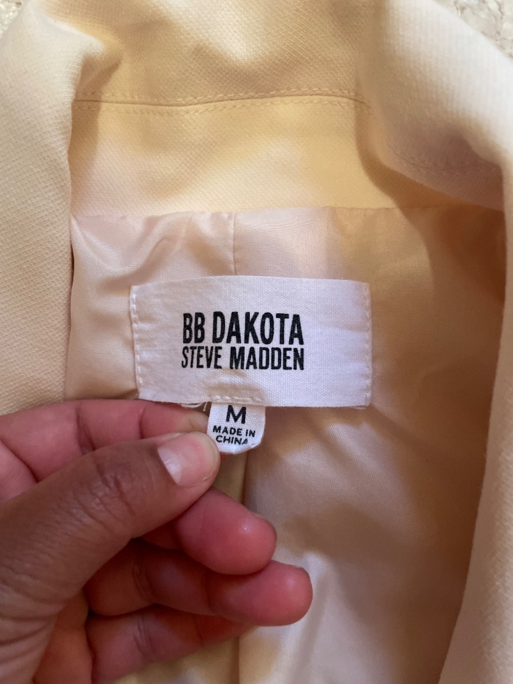 This BB Dakota by Steve Madden blazer is a light blush pink - Picture 2 of 3